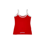 Chrome Hearts Horseshoe Logo Red White Tank Top