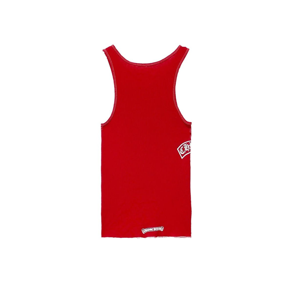 Chrome Hearts T-Bar Script Red Tank Top