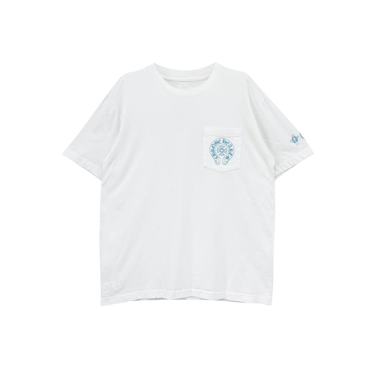 Chrome Hearts Triple Cross Logo White Short Sleeve T-Shirt - Cotton Tee