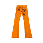 Chrome Hearts Virgil Art Basel Gallery Dept. Cross Patch Jeans – Orange back view
