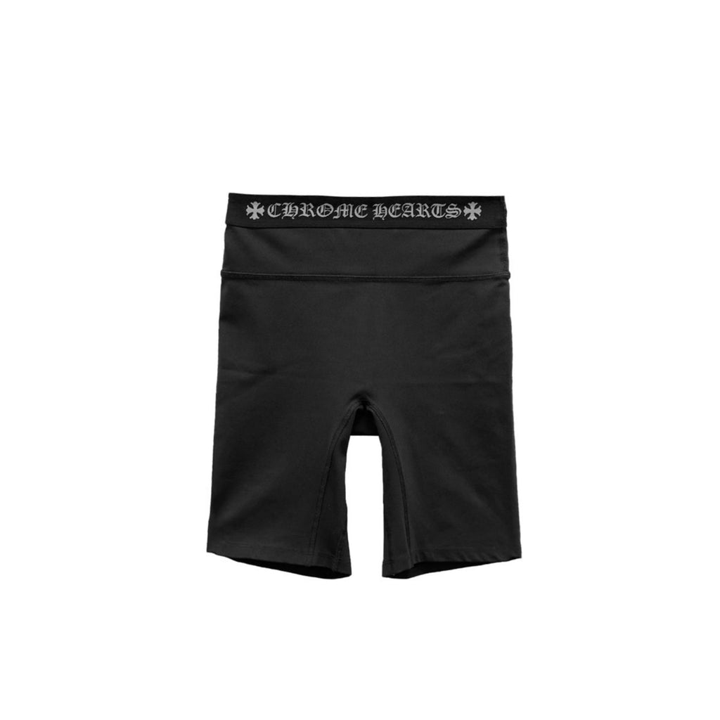 Chrome Hearts Women's Black Cross Biking Shorts front view