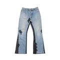 Chrome Hearts x Levi's 501 Black Cross Patch Jeans – Blue front view