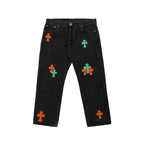 Chrome Hearts x Levi's 501 Miami Cross Patch Jeans – Black back view