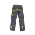Chrome Hearts x Levi's 501 New York Exclusive Cross Patch Jeans – Grey front view