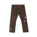 Chrome Hearts x Levi's 501 Zebra Cross Patch Jeans – Brown front view
