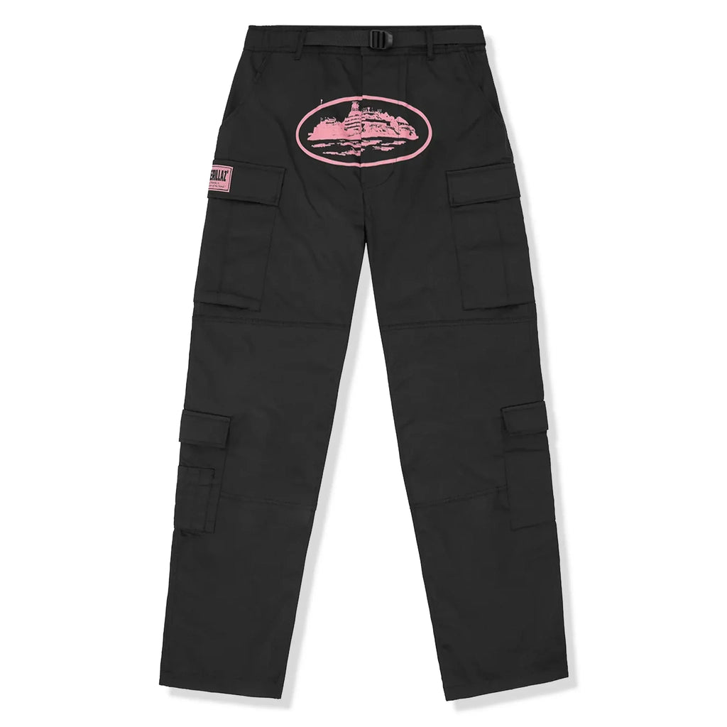 Corteiz Guerillaz Cargo Pants - Black Pink