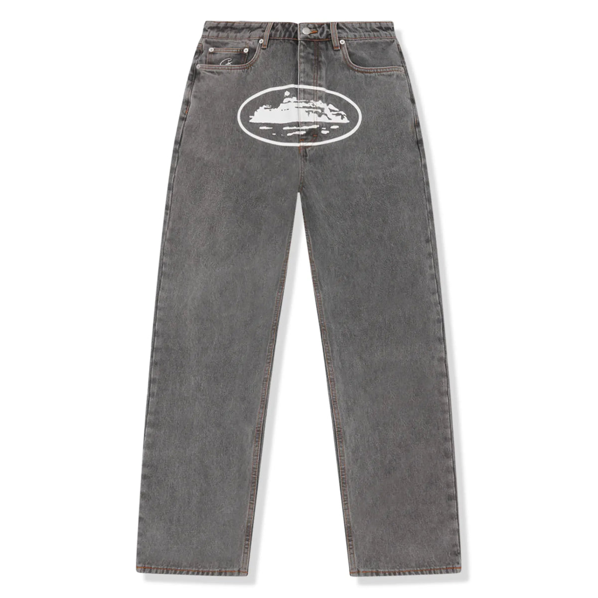 Corteiz Island Baggy Jeans - Light Grey