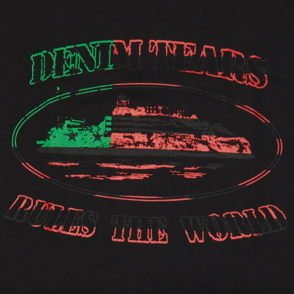 Corteiz x Denim Tears OG Alcatraz T Shirt - Black
