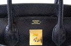 Hermès Birkin 30 Bag Noir Lizard GHW