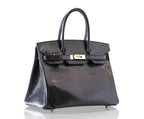 Hermès Birkin 30 Bag Noir Lizard GHW
