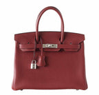 Hermes Birkin 30 Rouge H Togo Leather Palladium Hardware