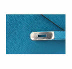 Hermes Kelly Mou 32 Blue Izmir Togo Leather Palladium Hardware