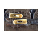 Hermes Birkin 35 Bi-Color Porosus Crocodile Special Order Gold Hardware