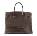 Hermes Birkin 35 Bi-Color Porosus Crocodile Special Order Gold Hardware