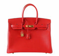 Hermes Birkin 35 Rouge Casaque Epsom Leather Gold Hardware
