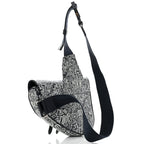 Dior x SHAWN STUSSY Grained Calfskin Saddle Bag - Navy Blue