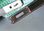 Hermes Birkin 30 Patchwork Vert Multi-Material Palladium Hardware Limited Edition
