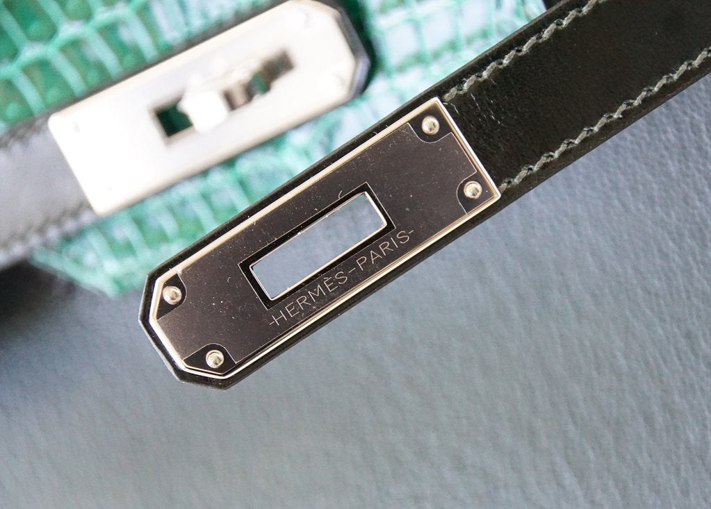 Hermes Birkin 30 Patchwork Vert Multi-Material Palladium Hardware Limited Edition