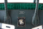 Hermes Birkin 30 Patchwork Vert Multi-Material Palladium Hardware Limited Edition