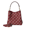 Gucci Emblem Small Bucket Bag – Red