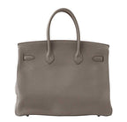 Hermes Birkin 35 Etain Clemence Leather Palladium Hardware