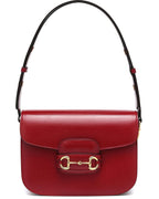 Gucci 1955 Horsebit Leather Shoulder Bag – Red