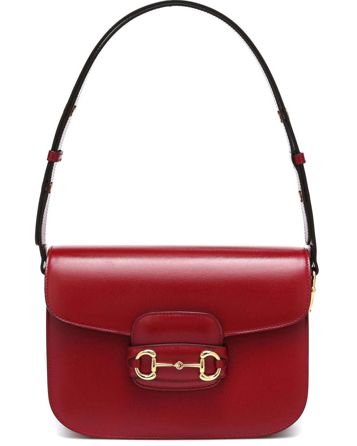 Gucci 1955 Horsebit Leather Shoulder Bag – Red