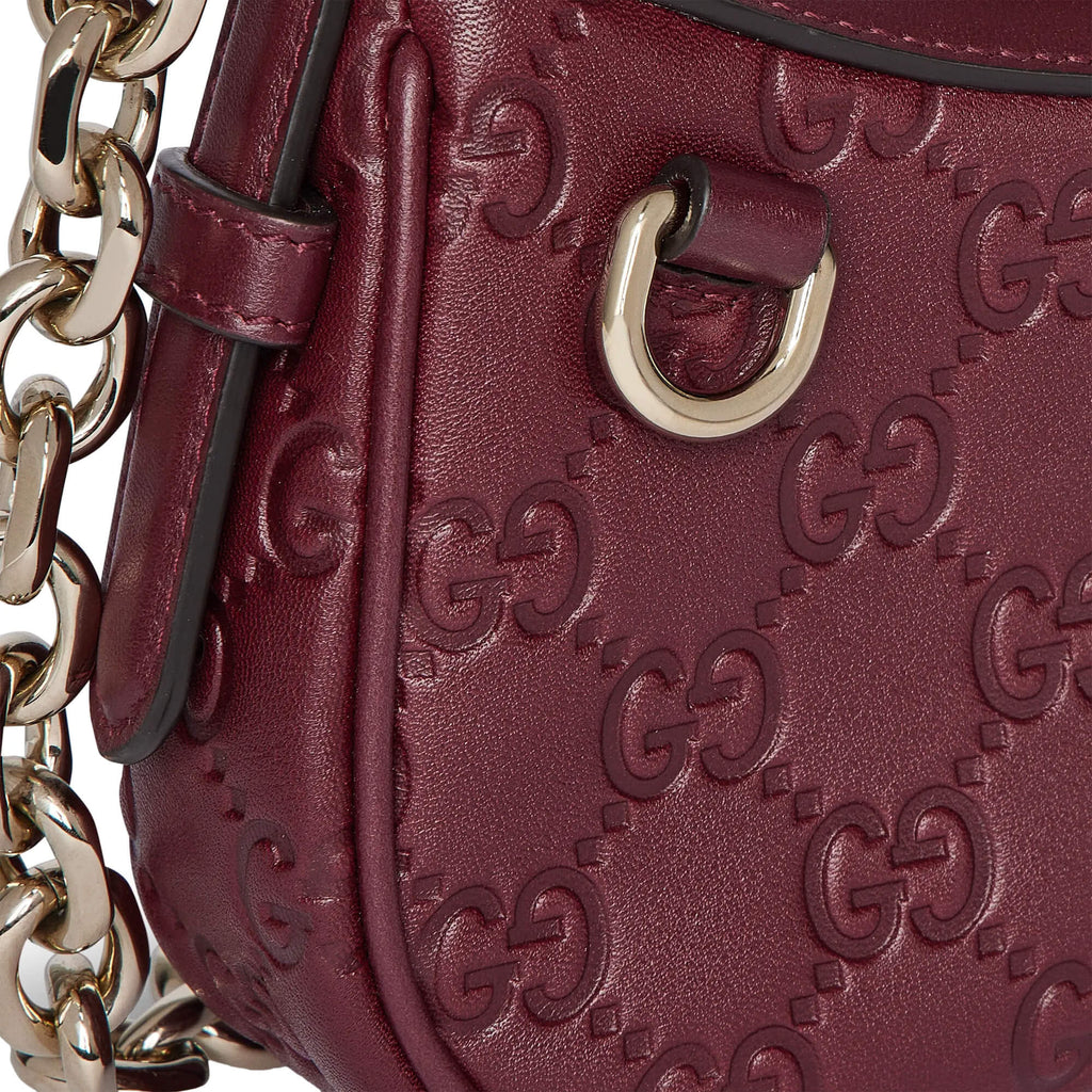 Gucci GG Emblem Mini Leather Shoulder Bag – Rose Ancora