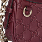 Gucci GG Emblem Mini Leather Shoulder Bag – Rose Ancora