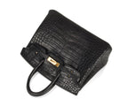 Hermès Birkin 25 Noir Alligator Bag GHW