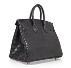 Hermès Birkin 25 Noir Alligator Bag GHW