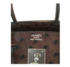 Hermes Birkin 35 Marron Fonce Ostrich Palladium Hardware