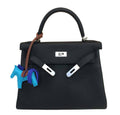 Hermes Kelly 28 Black Togo Leather Palladium Hardware