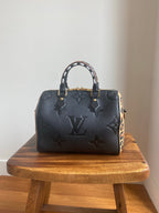 Louis Vuitton Wild At Heart Speedy Bandouliere 25 Black Empreinte Leather M58524