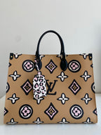 Louis Vuitton OnTheGo GM Wild At Heart Arizona Beige Monogram Canvas Tote M45814