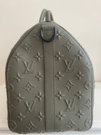 Louis Vuitton Keepall Bandoulière 50 M57963 Monogram Seal Leather Travel Bag