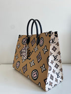Louis Vuitton OnTheGo GM Wild At Heart Arizona Beige Monogram Canvas Tote M45814