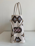 Louis Vuitton Neverfull MM Wild At Heart Monogram Canvas Tote M45819 Cream