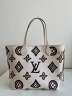 Louis Vuitton Neverfull MM Wild At Heart Monogram Canvas Tote M45819 Cream