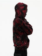 Sp5der Star Plaid Full Zip Hoodie - Black