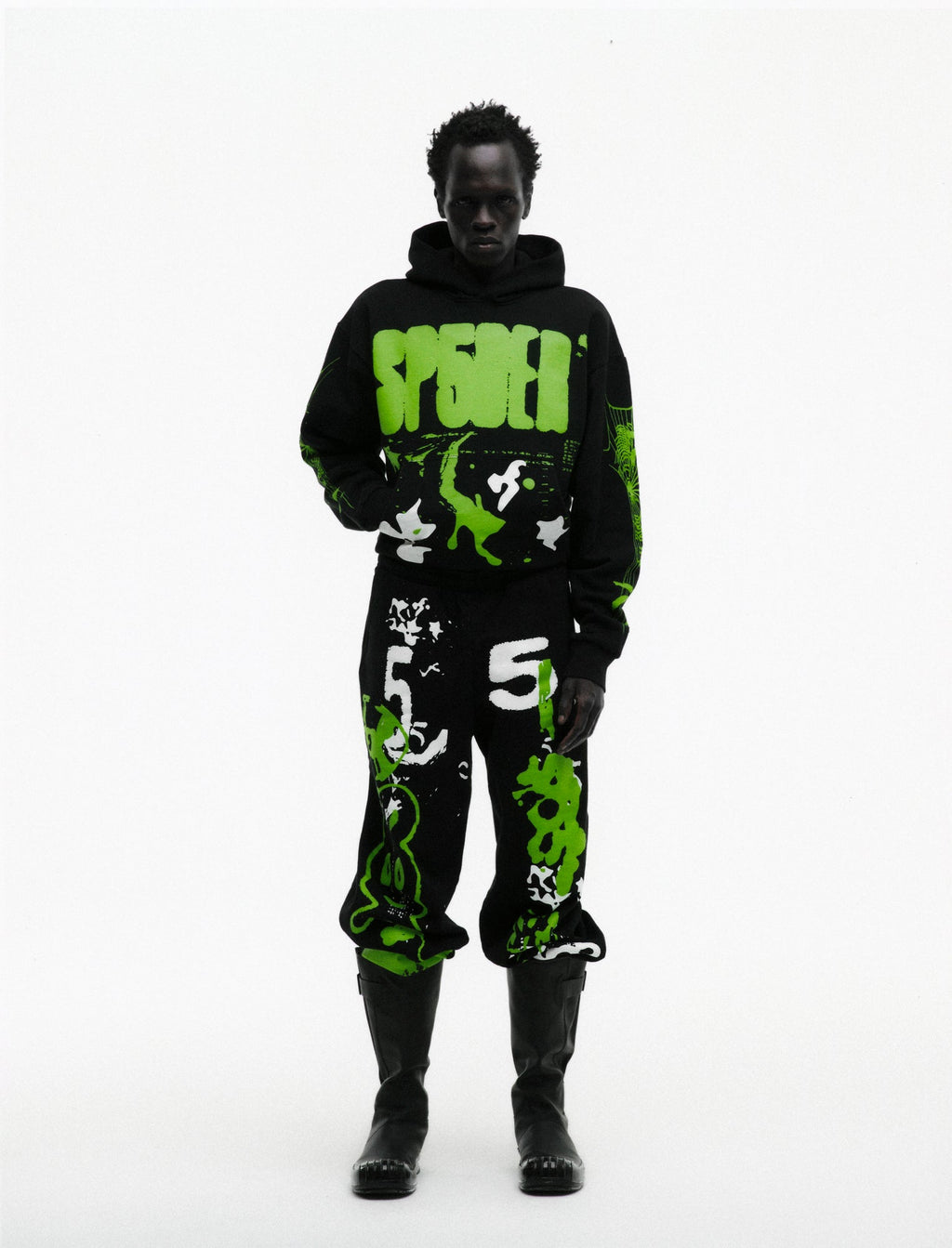 Sp5der X-Ray Hoodie - Black