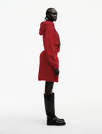 Sp5der Og Web Studded Zip Hoodie - Red