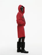 Sp5der Og Web Studded Zip Hoodie - Red