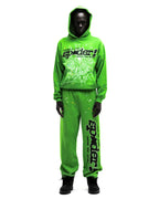 Sp5der Rhinestone Punk V2 Hoodie - Bright Green