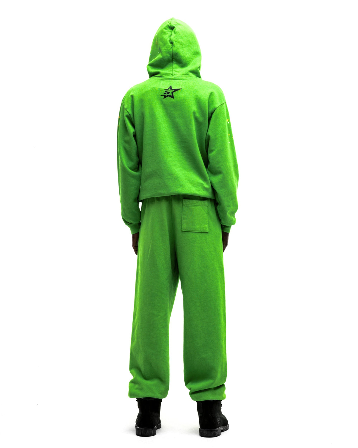 Sp5der Rhinestone Punk V2 Hoodie - Bright Green