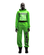 Sp5der Rhinestone Punk V2 Hoodie - Bright Green