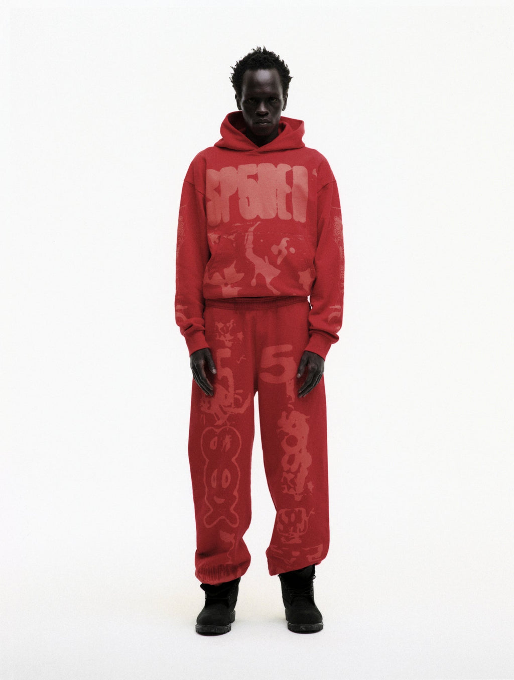 Sp5der X-Ray Hoodie - Red