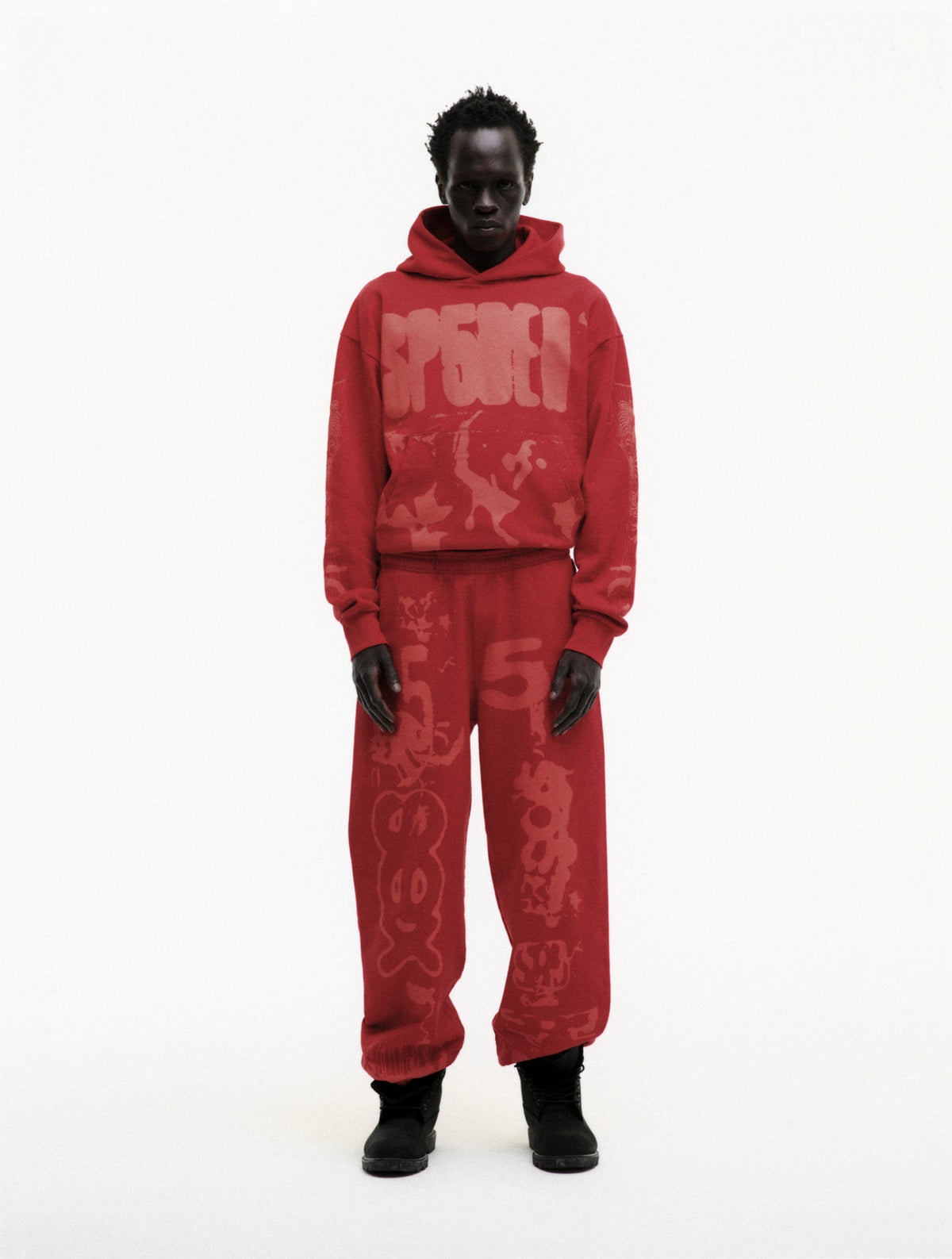 Sp5der X-Ray Hoodie - Red
