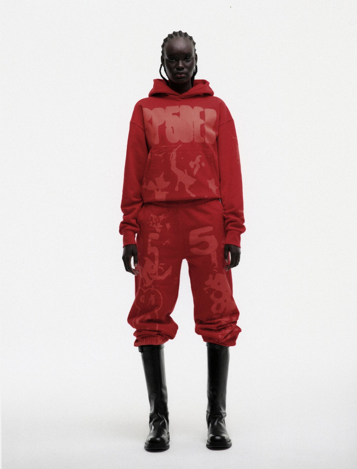 Sp5der X-Ray Hoodie - Red