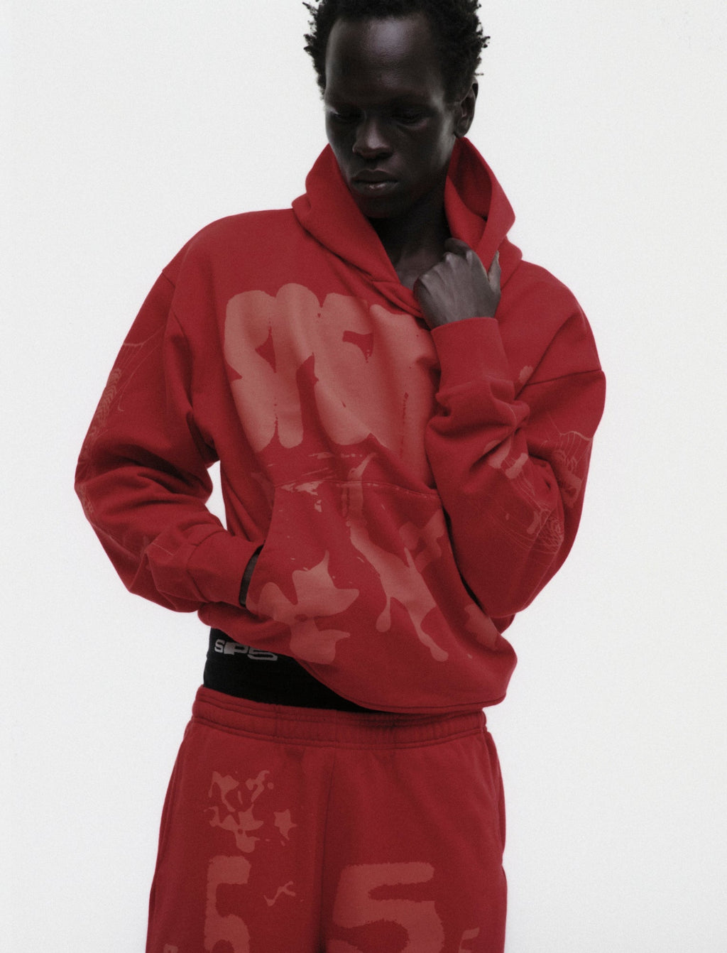 Sp5der X-Ray Hoodie - Red